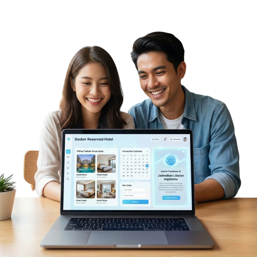 Dashboard booking system dengan calendar view dan booking statistics